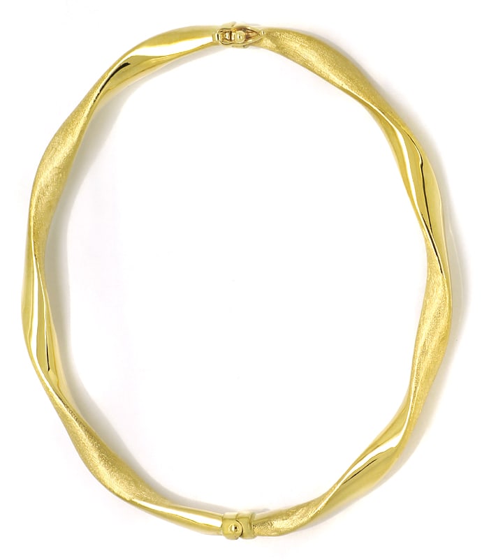 Foto 3 - Spiralen Armreif mattiert und glänzend aus 14K Gelbgold, K3143