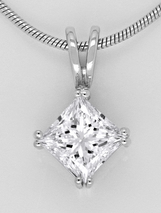 Foto 2 - Princess Diamant Einkaräter Weißgold-Collier G SI1 GIA, R1781