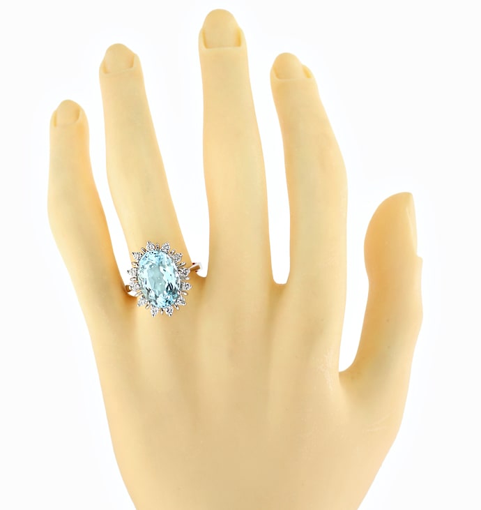 Foto 4 - Prachtvoller riesiger Topas Diamantring in Weißgold, S2569